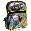 Despicable Me 3D Minion With Metallic Foil Front Pockets Kids Backpack, 14 Inch, 14 shoulder drop By Brand AI