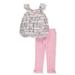 Duck Duck Goose Baby Girls' Floral 2-Piece Leggings Set Outfit (Infant)