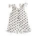 Lapa Toddler Girls Polka Dot Sleeveless Romper Jumpsuit