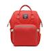 Red Mummy Maternity Nappy Diaper Bag Large Capacity Baby Bag Outdoor Travel Backpack