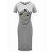 Summer Women's Short Sleeves Animal Print. Crew-Neck Bodycon Dress Casual Dress