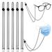 Face Mask Lanyards Glasses Lanyard, 5PCS Black Adjustable Length Safety Mask Holder & Glasses Lanyard,Comfortable Neck Facemask Mask Rest & Ear Saver,for Adults Children,School