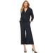 Scoop Flare Pant Jumpsuit with Belt Women's