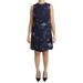 Dolce & Gabbana Blue Planets Print Shift Viscose Dress