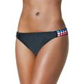 California Waves BLACK Juniors Crochet-Trim Hipster Swim Bottom, US Medium