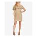 1. STATE $99 Womens New 1111 Beige Ruffled Zippered Sheath Dress 8 B+B