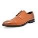 Bruno Marc Mens Genuine Leather Oxfords Shoes For Men Slip-on Formal Business Dress Oxford Shoes WASHINGTON-2 BROWN Size 9.5