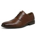 Bruno Marc Mens Dress Shoes Cap Toe Lace Up Leather Oxford Shoes JFB19002M DARK/BROWN Size 12