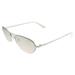 vogue women's vo4107s oval metal sunglasses, silver/brown mirror silver gradient, 54 mm