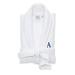 Linum Home Textiles Hotel Turkish Cotton Waffle Terry Bathrobe with Satin Piped Trim - Personalized - White