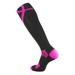 Twin City Aware Breast Cancer Ribbon Over the Calf Socks - Black Pink