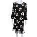 Pre-ownedTommy Hilfiger Womens Floral Print Dress Black Blush Size 36