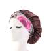 Sunisery Women Satin Bonnet Cap Elastic Wide Band Hair Protect Head Cover