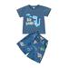 Binwwede Toddler Infant Baby Boy Summer Outfit Little/Big Brother Tank Top T-Shirt Dinosaur Shorts Pants 2PCS Clothes Set MHX