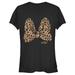 Mickey & Friends Minnie Mouse Cheetah Print Bow Signature Juniors Graphic T Shirt