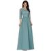 Ever-Pretty Juniors Chiffon High Waist Homecoming Prom Dress 74125 Dusty Blue US6