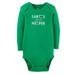 Carters Infant Boys Green Santas Little Helper Bodysuit Christmas Creeper