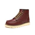 Avamo Men Leather Boots Motorcycle Shoes Martins Boots Shoe Lace-Up Ankle Boot
