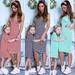 Mommy and Me Striped Dress Mother Daughter Sundress Family Look Matching Outfit