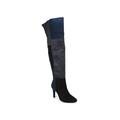 White Mountain Women's Carpio Suedette Navy / Multi Knee-High Suede Over-the-Knee - 6.5M