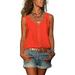 Women Cami Tunic Tops Button Down Vest Tank Tops Sleeveless Summer Ladies Chiffon Button Up Basic T Shirts Top Blouse