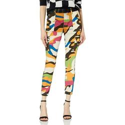 YDX Women's Twill Stretchy Jogger Pants, Rainbow Camo w/Belt, 20 Plus