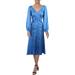 Free People Womens Later Days Cut-Out Back Button-Down Midi Dress