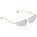 Gucci Blue Rectangular Sunglasses GG0537S00663