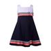 Bonnie Jean Girls Easter Scuba Special Ocassion Dress (4T, Navy/Coral)