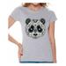 Awkward Styles Panda Skull Tshirt for Women Christian Panda Shirt Sugar Skull Shirts for Women Dia de los Muertos Gifts for Her Day of the Dead T Shirt Christian Tshirt Women's Paisley Panda T-Shirt