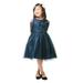 Sweet Kids Little Girls Navy Lace Sleeve Ballerina Christmas Dress 2-6