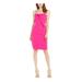 TRINA TURK Womens Pink Solid Spaghetti Strap Above The Knee Shift Evening Dress Size 12