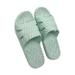 Mojoyce Solid Color Anti-slip Word Sandals Women Men Flat Slippers (Green 40/41)