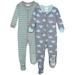 Gerber Baby Boys Snug Fit Organic Cotton 1-Piece Unionsuit Footed Pajamas, 2-Pack (3M-24M)