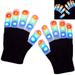 LED Gloves, Light Up Gloves Finger Lights 3 Colors 6 Modes Flashing LED Warm Gloves Colorful Flashing Gloves Kids Toys for Christmas Halloween Party Favors,Gifts (kid-1pair)
