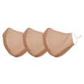 DALIX Skin Tone Face Mask 3 Layer Filter Pocket Nose Piece Caramel - L-XL (3-Pack)