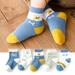 Toddler Socks Set 5 Packs in 1 for Kids Baby Girls Boys, Fashion Cute Cartoon Fuzzy Cotton Non Skid Gripper Ankle Crew Socks (M Size for 3-5T Packs, Puppy Pattern)
