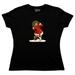 Christmas Holiday Santa Claus with Dog Cat Wreath Women's Novelty T-Shirt