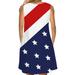 QunButy American Flag Tank Top Dress Women July 4th Sleeveless Summer Dresses Independence Beach Sundress T-Shirts Dress