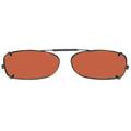 Visionaries Polarized Clip on Sunglasses - EXX Rec - Black Frame - 55 x 27.5 Eye