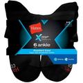 Hanes Men's 24-Pack X-Temp Comfort Cool Ankle Socks Black, (Shoe Size 6-12 / Sock Size 10-13) (Fresh IQ Advanced Odor Protection Technology, Extra-Thick Comfort Cooling / Reinforced Heel & Toe CC12