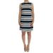 Dolce & Gabbana Blue White Striped Silk Stretch Shift Dress