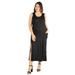 Womenâ€™s Plus Size Sleeveless Maxi Dress With Pockets and Slits