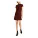 MAISON JULES Womens Red Printed Sleeveless Collared Short Shift Party Dress Size XXL