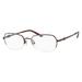 Saks Fifth Avenue Semi-Rimless Rectangular Opal Burgundy Eyeglasses