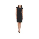 Calvin Klein Womens Beaded Applique Sheath Dress