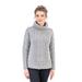 SAOL Irish Oversize Style Sweater 100% Merino Wool Ladies Vented Roll Neck/Turtleneck Pullover Irish Cable Knitted Long Jumper