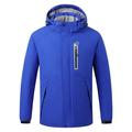 UKAP Men's Heated Jacket Full Zip with Detachable Hood Washable Winter Body Warmer (Battery is Not Included) Unisex Women Lightweight Heating Coat Clothing