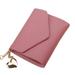 Saient Z Money Clip Women Envelope Wallet Tassel Pendant Lychee Pattern Wallet Lock Multi-card Cross Section Square Card Package