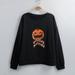 Lixada Women's Pumpkins Graphic Sweatshirts Cute Hoodies O-Neck Long Sleeve Casual Loose Fit Pullover Shirts Tops Holiday Autumn